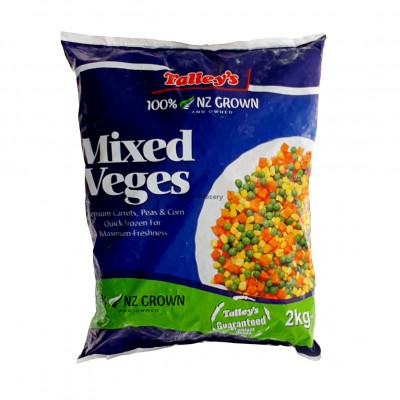 Talley's Mixed Veges Premium Carrots, Peas & Corn 2kg